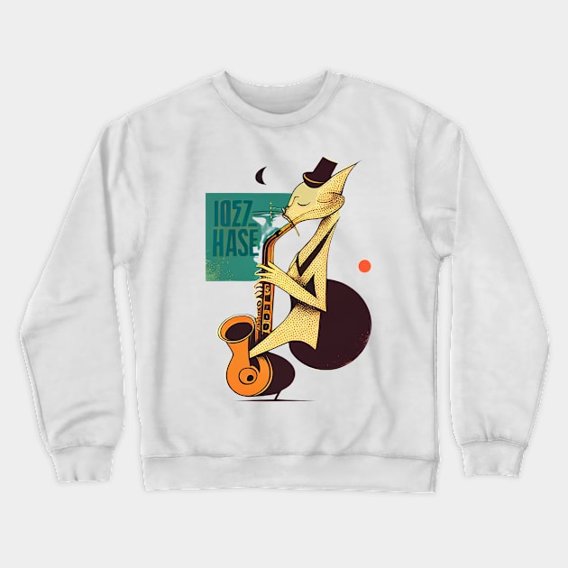 Jazz Cat Crewneck Sweatshirt by Little Donkey Apparel